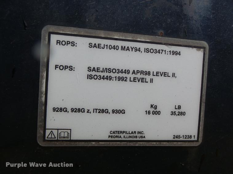 image for item DA3425 2007 Caterpillar 930G wheel loader