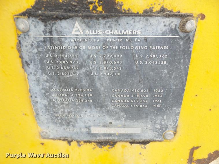 image for item DA8000 1968 Allis Chalmers M100B rigid frame motor grader