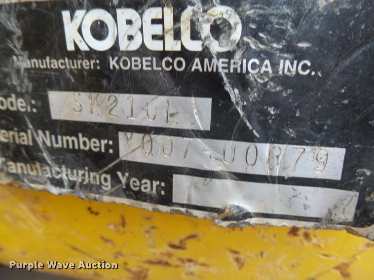 image for item DH9574 2002 Kobelco SK210 LC excavator