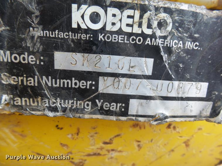 image for item DH9574 2002 Kobelco SK210 LC excavator