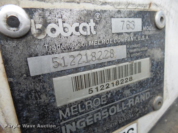 image for item DH9579 1996 Bobcat 763 skid steer