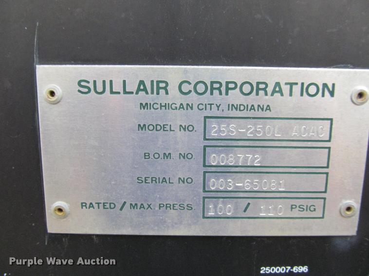image for item DT9221 Sullair air compressor