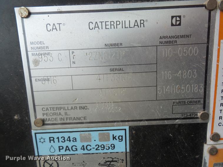 image for item J1519 1997 Caterpillar 953C track loader