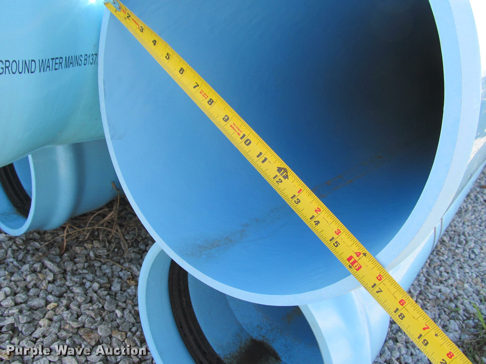 Approximately 16 PVC water main pipes in Bartlesville, OK Item DT9191