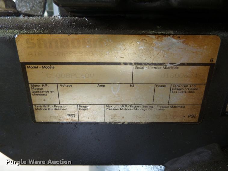 image for item AG9000 Sanborn air compressor