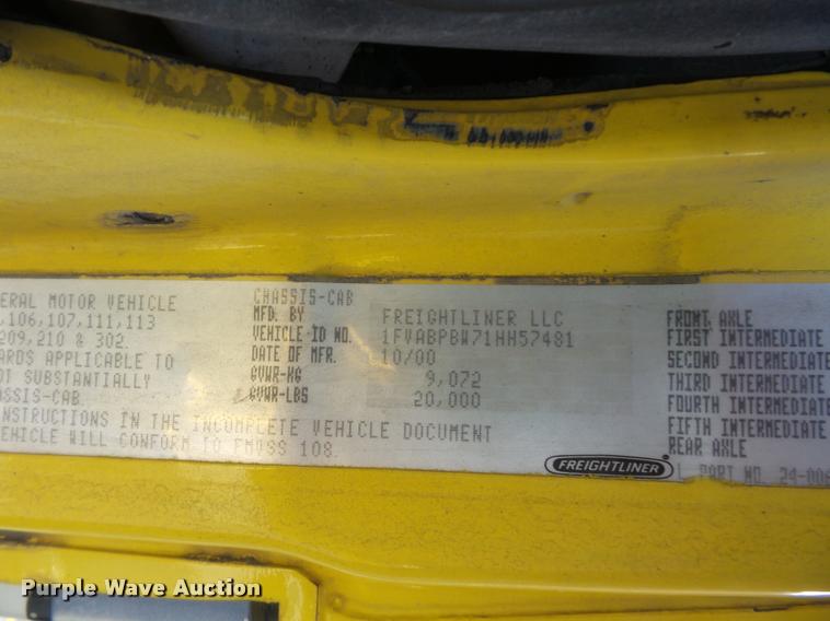 image for item BH9307 2001 Freightliner FL60 ambulance