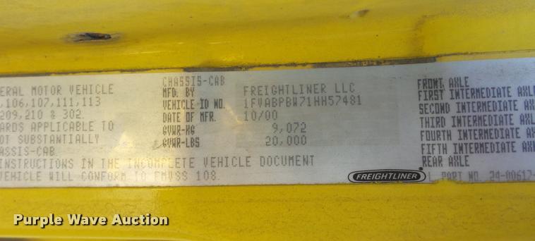 image for item BH9307 2001 Freightliner FL60 ambulance