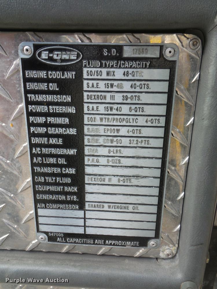 image for item BH9308 1997 Emergency One E-One fire truck