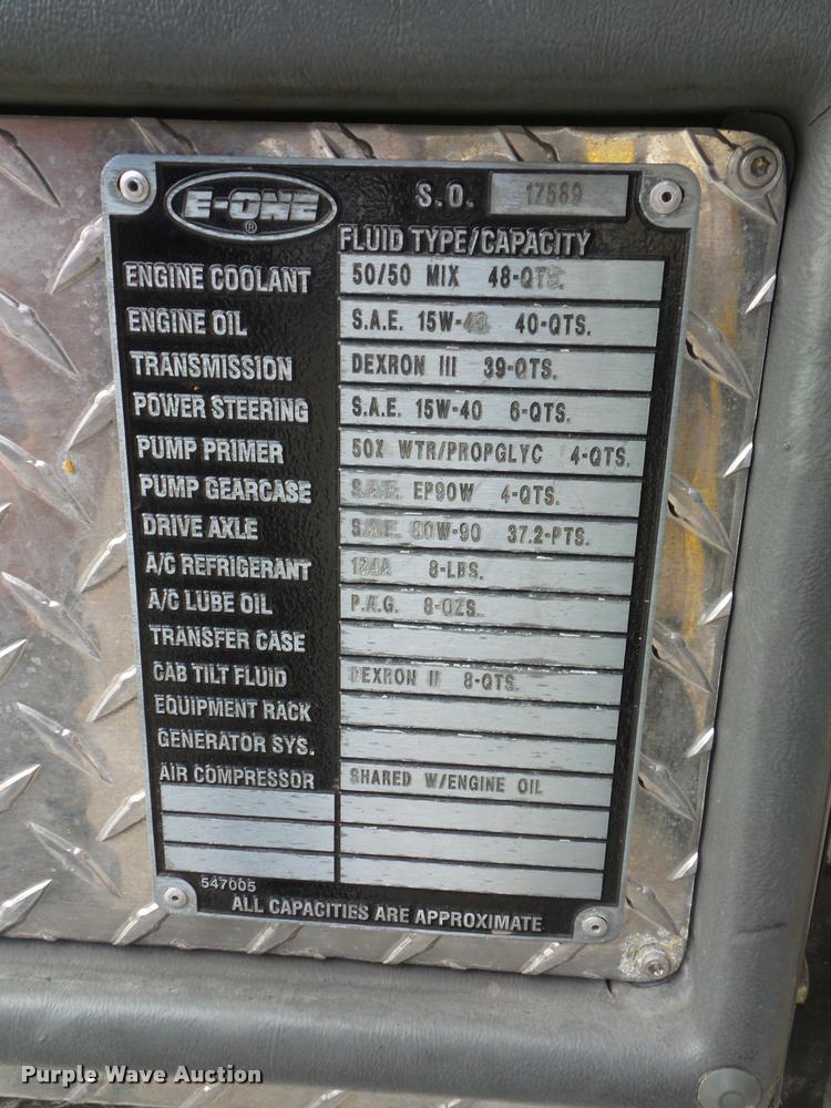 image for item BH9308 1997 Emergency One E-One fire truck