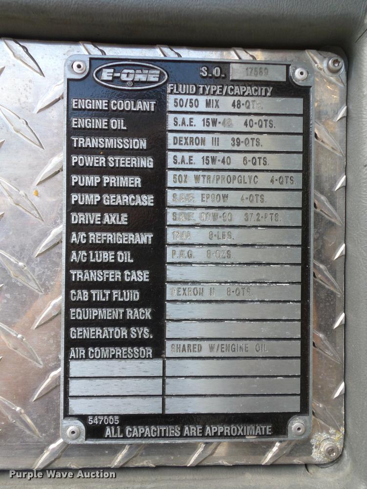 image for item BH9308 1997 Emergency One E-One fire truck