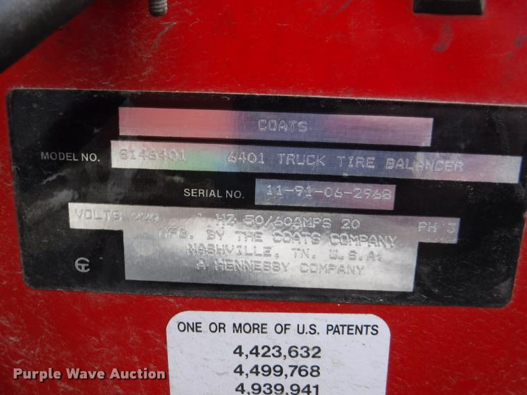 image for item BY9112 Coats tire balancer