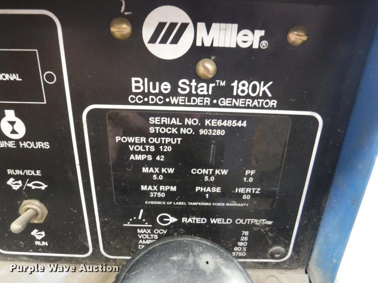 image for item BY9150 Miller Blue Star 180K DC welder/generator