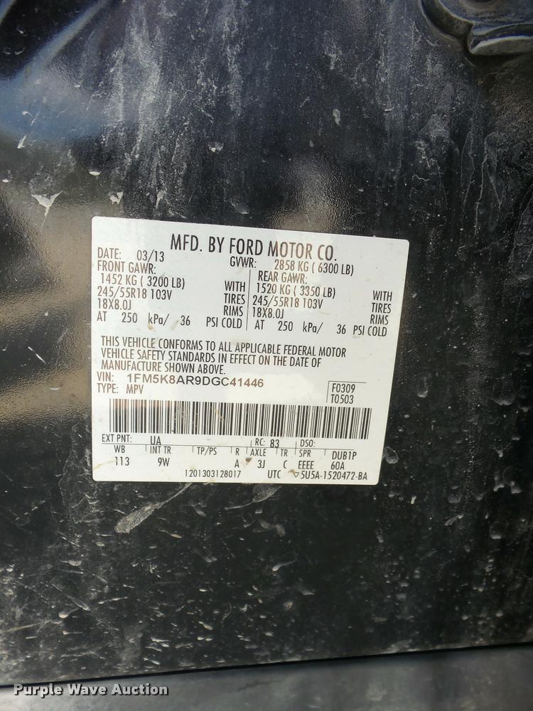 image for item BZ9718 2013 Ford Explorer Police Interceptor Utility SUV