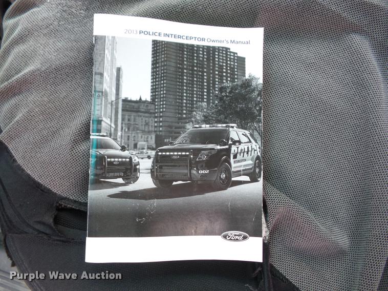 image for item BZ9718 2013 Ford Explorer Police Interceptor Utility SUV
