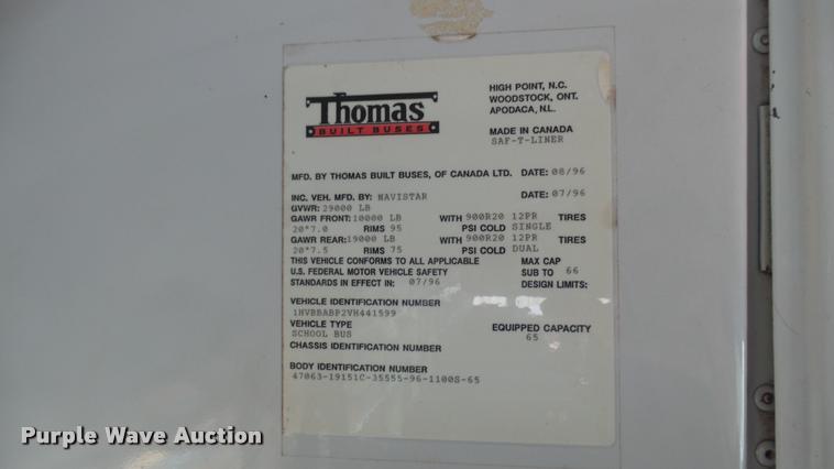 image for item DA0450 1997 International 3800 school bus