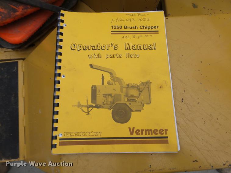 image for item DA0630 1991 Vermeer 1250 chipper