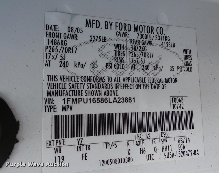 image for item DA1873 2006 Ford Expedition SUV