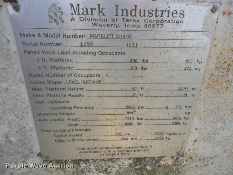 image for item DA8074 Mark Lift CH44C boom lift