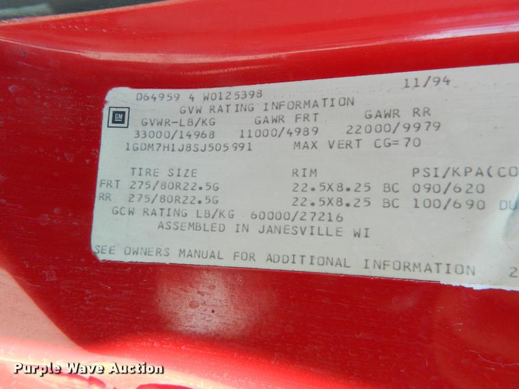 image for item DA9732 1995 GMC TopKick rescue fire truck