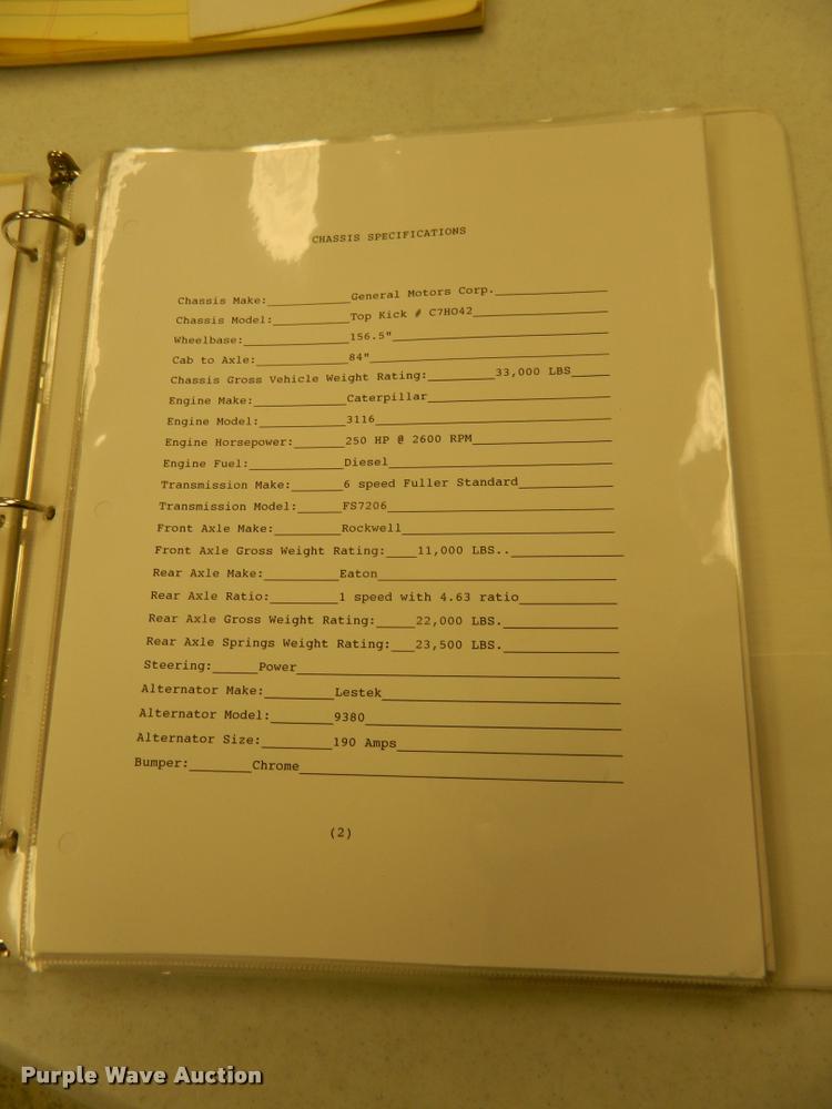 image for item DA9732 1995 GMC TopKick rescue fire truck