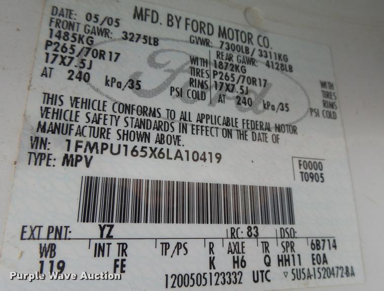 image for item DB1984 2006 Ford Expedition SUV