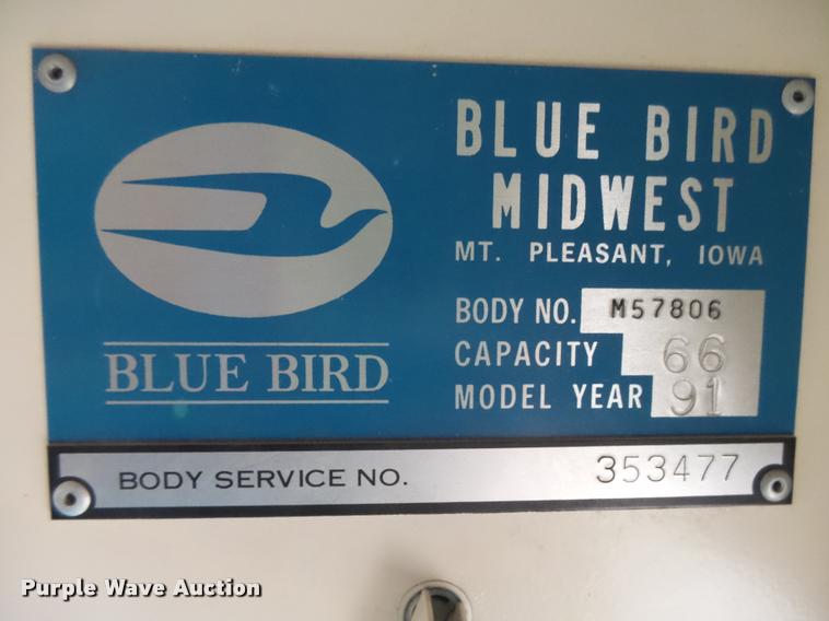 image for item DB1994 1992 Blue Bird TC2000 school bus