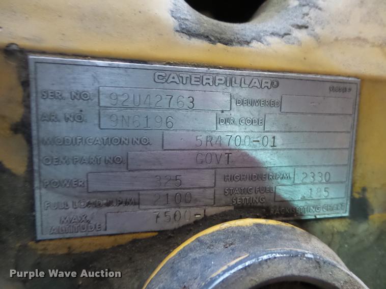 image for item DB2506 Caterpillar 3406B six cylinder turbo diesel engine