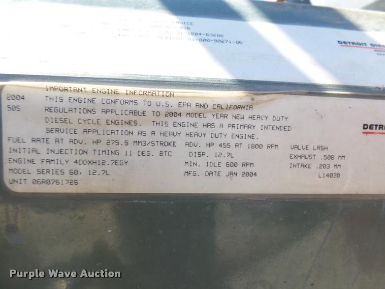 image for item DB2508 2004 Western Star 4900FA semi truck