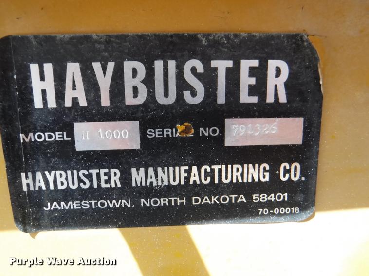 image for item DB3867 HayBuster Big Bite H1000 bale processor