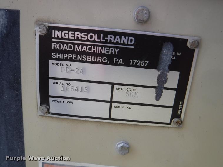 image for item DB3895 2000 Ingersoll Rand DD-24 Dura-Pac double drum roller