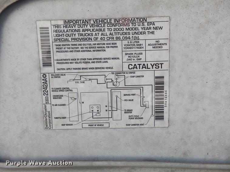 image for item K7677 2000 Dodge Ram Van 3500 handicap accessible van