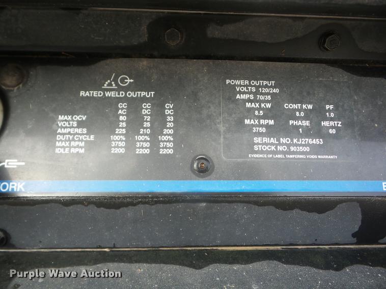 image for item BB9222 Miller Bobcat 225NT welder/generator