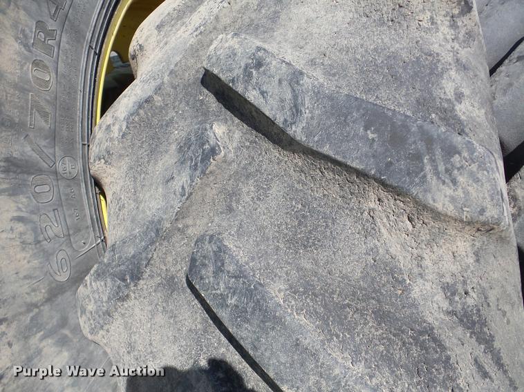 image for item DA1898 (4) Firestone Super Traction 620/70R46 tires and wheels