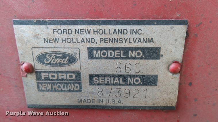 image for item DA2229 1991 New Holland 660 round baler
