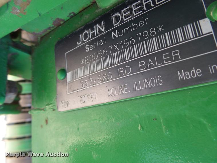 image for item DA3450 2003 John Deere 567 round baler