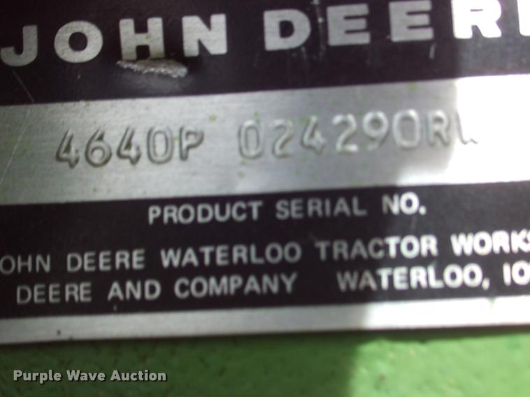 image for item DA6042 1981 John Deere 4640P tractor