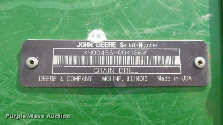 image for item DA7785 John Deere 455 grain drill