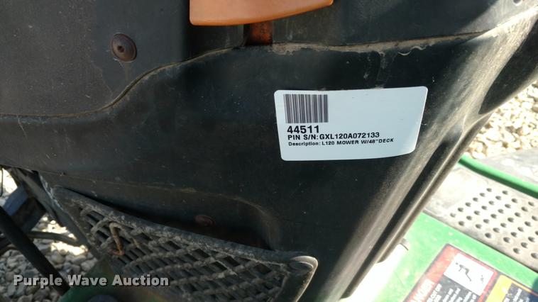 image for item DI9789 John Deere L120 lawn mower