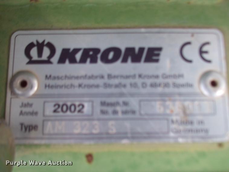 image for item DJ9774 2002 Krone Easy Cut 3285 disc mower