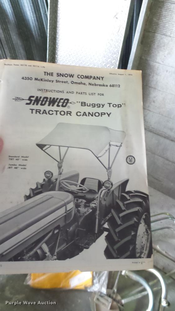 image for item DM9141 Snowco tractor canopy