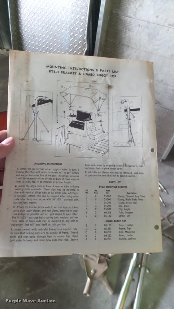 image for item DM9141 Snowco tractor canopy