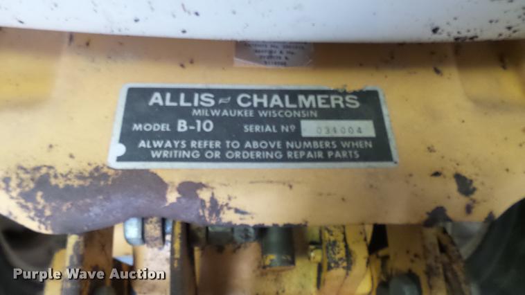 image for item DM9202 Allis Chalmers B10 garden tractor