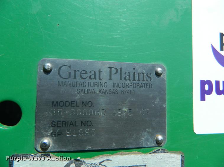image for item K2581 Great Plains 3S-3000HD grain drill
