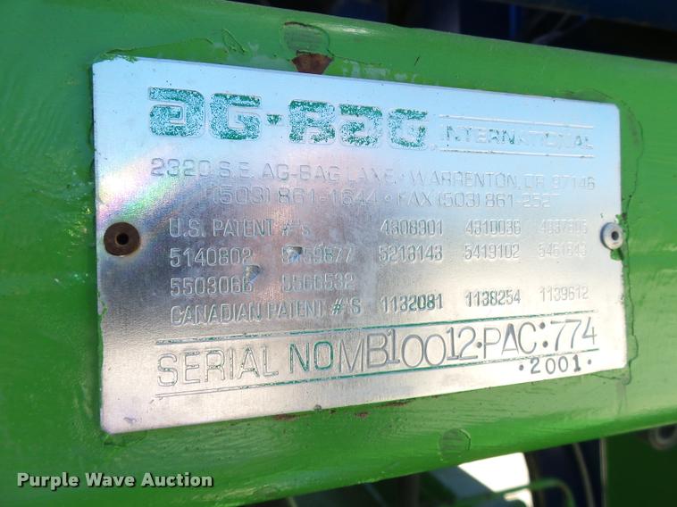 image for item L1546 2001 Ag Bagger MB10012 HyPac silage bagger