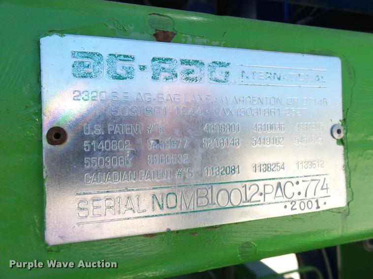 image for item L1546 2001 Ag Bagger MB10012 HyPac silage bagger