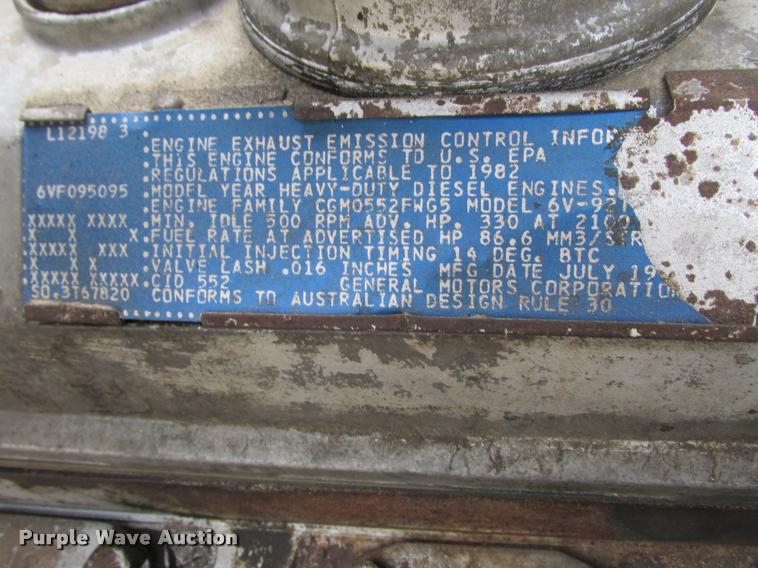 image for item K6155 1983 GMC General semi truck