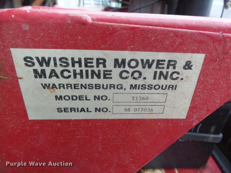 image for item AU9582 Swisher T1360 finish mower