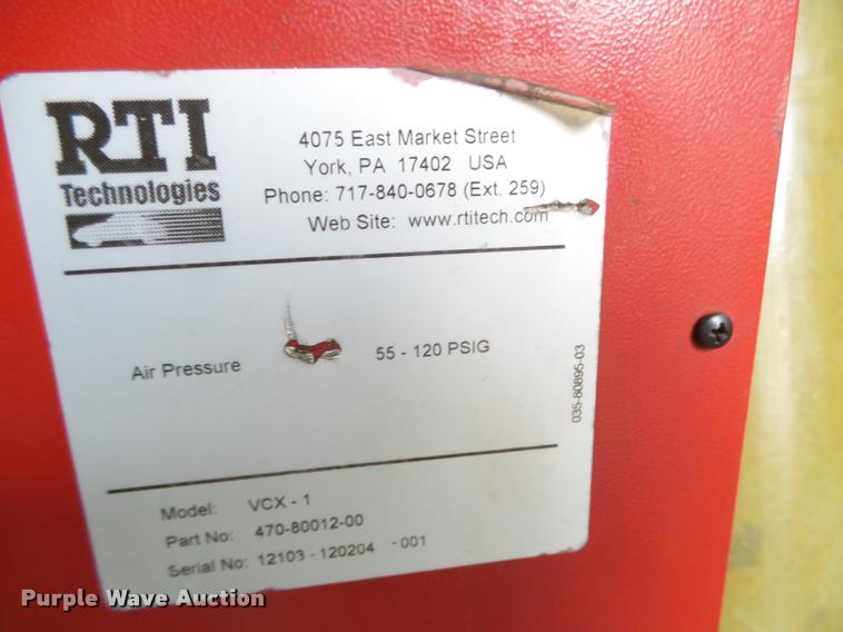 image for item AU9586 RTI Technologies VCX-1 vacuum coolant exchanger