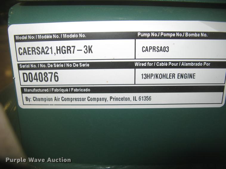 image for item AX9273 Champion air compressor