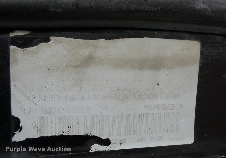 image for item BI9108 2007 Dodge Charger Police